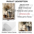 Rustic Farmhouse Daisy Canvas Wall Art Vintage Country Floral Posters Print F   