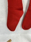 Antique Red Wool Boot Socks Hand Made 11 Inch Feet Unisex Very Good Original 
