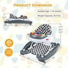 6 In 1 Baby Walker Adjustable Toddler Walker   Activity Center With Music Tray
