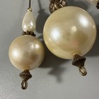 Lot Of 3 Antique Estate Victorian Hat Pins Brass Art Faux Pearls 6 Inches