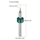 Harfington 20pcs 0 15mm Micro Pcb Drill Bits Tungsten Carbide Cnc Rotary Usa