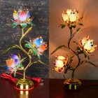 33cmcolorful Petal Lotus Candlestick Temple Table Lotus Buddha Holder Decoration