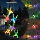 Solar Powered Led Hummingbird Wind Chimes Light Garden Yard Decor Usa