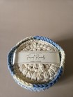 Hand Crocheted 100  Cotton Face Scrubbies In Crocheted Basket Set Of 7 