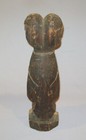 Old Antique Vtg Ca 1900 Carved Wooden Human Figure 19 Inch Two Faced And Color