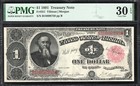 1891  1 Treasury Note  stanton  Pmg 30 Epq Fr 351 One Dollar Bill 98750