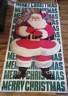 Vintage Merry Christmas Santa Clause Department Store Poster 36x73 Usa 1960-70s