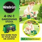 Miracle-gro 4-in-1 Garden Stool With Seat  Rolling Cart  Kneeler   Tool Storage