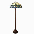Doutzen Tiffany-style 2 Light Victorian Floor Lamp 18  Shade