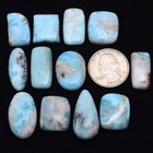 12 Pcs Natural Larimar Cabochon Untreated 18mm-28mm Loose Gemstones Wholesale
