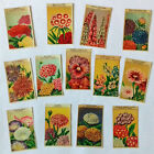 40 Vintage French Flower Seed Packet Labels Original 1920 s Lithographs