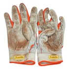 Jeremy Pena Houston Astros Game Used Franklin Batting Gloves Orange Gold White