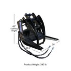 Titan Attachments Mini Skid Steer 26  Hydraulic Log Grapple Attachment