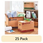 25 Pack Moving Boxes Medium Cardboard Storage Shipping Containers Packing Kraft
