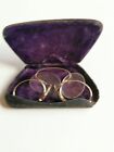 Pince Nez Eye Glasses Spectacles Solid 9k Gold Antique Victorian Era           
