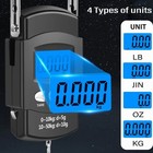 Digital Hanging Scale 50kg 110lb Portable Luggage Fishing Weight Scale Tape Blac