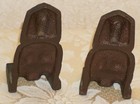 Vintage Sphinx Bookends - Art Deco - Black Cast Iron - Pair