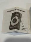 Wittner Mt-50 Black Quartz Metronome New 9v Battery W  Original Instructions