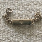 Lauren Ralph Lauren Gold Tone Chain Coat Hanger Replacement Label Tag Metal