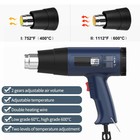 Lcd Display Temperature Heat Gun Hot Air Wind Blower Power Heater 4 Nozzles Set