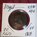 1831 - 1940 Brazil 20  40  100  200  400  500    1000 Reis G - Xf 13 Coin Lot