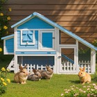 76 outdoor Wooden Small Animal Pet House  Rabbit Hutch  Bunny Cage  Chicken Coop