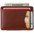 Alpine Swiss Men Rfid Safe Minimalist Front Pocket Wallet Leather Thin Card Case
