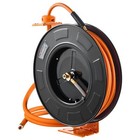 100ft 3 8  Retractable Air Hose Reel - 300psi Rubber Hose With Swivel