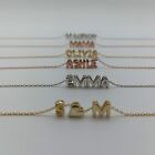 3d Letter Necklace  Bubble Name Necklace  Personalized Jewelry  Sterling Silver