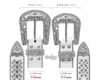 35116 Rhinestone Belt Western Bling Crystal Studded Leather Belt 1-3 8  Wide