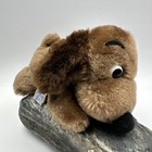 Dakin Drooper Dog Brown Ears Carmel Plush Nutshell Stuffed Vintage 1973  Defects