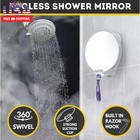 Fogless Shower Mirror For Shaving With Suction Mount  White