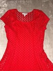 Speechless Red Eyelet Fit-and-flare Dress Medium