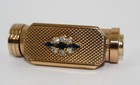 Vtg Corona Paris Gold Tone Lipstick Holder Case W  Mirror   Rhinestones 1930s