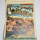 Vintage Rare Foldout Linen Postcard Grand Canyon National Park Arizona Souvenir