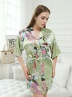 Us Seller  Floral Satin Kimono Sleep Robe Birthday Valentine s Girlfriend s Gift