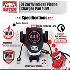 Car Wireless Phone Charger Mount Holder Air Vent Fast Charge Qi 10w Universal