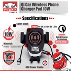 Wireless Car Phone Charger Mount Holder Air Vent 10w Fast Charge Qi