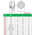 M2 M3 M4 M5 M6 M8 M10 M12 M14 M16 M20 Stainless Steel Nylon Insert Hex Lock Nuts