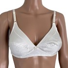 Vtg Triumph Bra 75b 34b White Floral Soft Cup Cottage Soft Non-wired Satin New