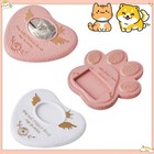 Heart paw Shaped Pet Memorial Stone personalized Dog Cat Grave Marker With Photo