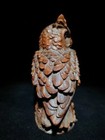 Vintage Wooden Owl Statue Sculpture Figurine  Decor Boxwood Carved Bird Model