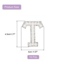 10pcs Iron On Letters Patches 4 5cm Self Adhesive Patch For Bag white 