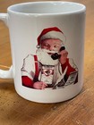 Vintage Chessie The Railroad Kitten Santa Clause Coffee Mug cup White Christmas