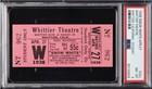 1938 Disney Snow White Student Movie Full Student Ticket  psa 8 