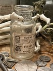 Poison Glass Bottle Apothecary Chemist Pharmacist Medical Clear Round Glass