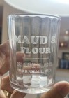 Old Acid Etched Advertising Maud S Flour Glass Marshall Missouri Page Milling Ha