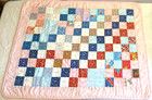 Patchwork Baby Quilt Crib Blanket Colorful Patchwork Pink Cottagecore Handsewn
