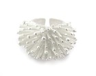 Beams Ring Adjustable Shiny Silver Plated Brass  18mm 8us Inner Size  5232