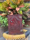 Extra Large 620 Page Antique Crow With Stone Leather Journal Unlined Nature Gift